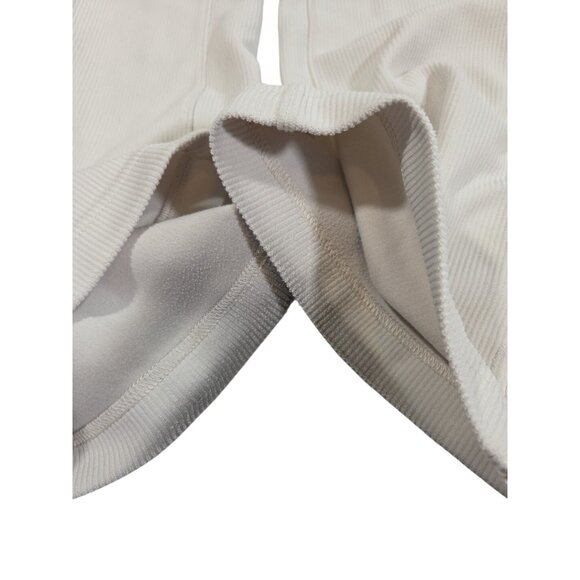 Women’s Lululemon Ribbed Softstreme Flare Leg Pants Size 6 Bone Off White - Picture 6 of 9